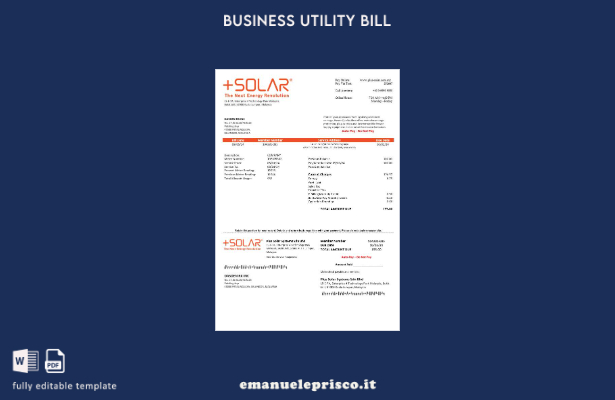 modello di bolletta delle utenze aziendali Malaysia Plus Solar Systems Sdn Bhd i